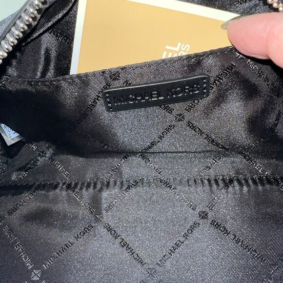 Michael Kors Black and Silver MD Travel Case with Snakeskin Embossed‎ Leather on - Picture 13 of 14